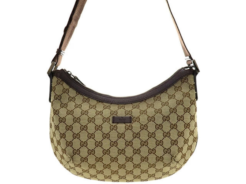 Gucci GG Shoulder Bag Canvas Brown